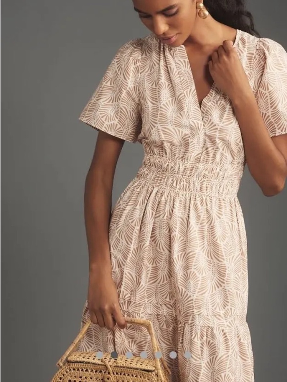 Anthropologie Somserset Maxi Dress in Sands Colorway NWT Medium 100% Cotton